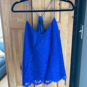New J Crew Bright Blue Lace Tank Top, 8